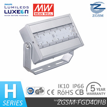 UL SAA Certificated 40W Meanwell Driver LED Floodlight with Chip 5 Years Warranty
